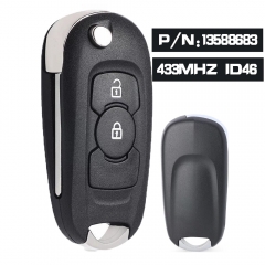 P/N: 13588683 433MHz Key Fob Flip Remote Key NCF2951ETT HITAG 2 46 Chip para Opel Vauxhall Astra K 2015 2016 2017 2018 2019