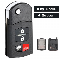 Flip Remote Key Shell 3+1 Button for Mazda 662F-SKE12501