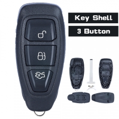 Smart Remote Key Shell Case Keyless Entry Fob 3 Botón para Fiesta Focus Mondeo C-Max B-Max S-Max Galaxy Kuga