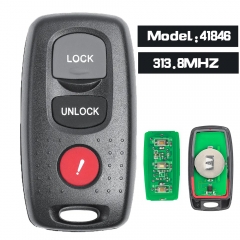 Remote Car Key 3 Button for Mazda 3 6 FCC KPU41846 Model 41846
