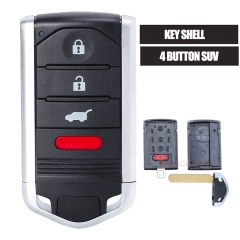 Smart Remote Key Shell Fob 3+1 Buttons for Acura TL 2009-2014 +Uncut Blade