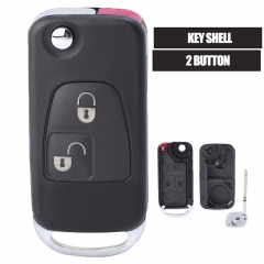 Flip Remote Key Shell 1 Button for Mercedes-Benz C E ML S HU39 Blank Blade