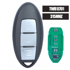 P/N: TWB1J701 Mando a distancia inteligente para coche 315MHz ID46 para Nissan Micra K13 March K13 Leaf