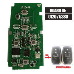 Lonsdor Board ID: 0120 / 5380 314.3MHz / 433MHz para Toyota Smart Key PCB Work para K518 Key Tool