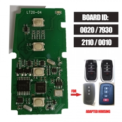 Placa Universal Lonsdor ID: 0020 / 2110 / 0110 / 7930 FSK 312/314.3MHz / 433MHz para Toyota Smart Key PCB Work para K518 Key Tool