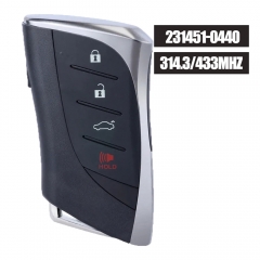 Llave remota inteligente sin llave 312 / 314MHz 433MHz MHz Fob para Lexus ES350 LS500h 2018 2019 FCCID: HYQ14FBF P / N: 8990H-50020 Placa # 231451-044