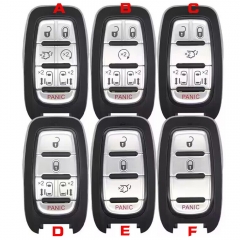 Smart Remote Key Shell Fob 3B/4B/5B/6B/7 Botón para Chrysler Pacifica 2017-2020, FCCID: M3N-97395900