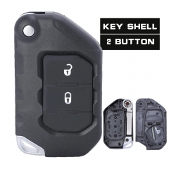 Flip Remote Key Shell 2 Button Fob for 2018 2019 Jeep Wrangler 68292944AA OHT1130261