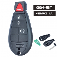 GQ4-53T Smart Remote Key Fob 433MHz 4A Chip for Jeep Cherokee 2014 2015 2015 2017 2018 2019 68105083 AC AD AE AF AG