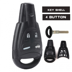 Remote Key Shell 4 Button+ Insert Blade for SAAB 9-3 93 2003-2010 (Soft Rubber)