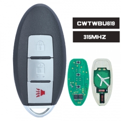 FCC ID: CWTWBU619 Smart Remote Car Key Fob 315MHz for Infiniti FX35 FX45 2005 2006 2007 2008