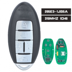 MODEL: TWB1J717 P/N: 285E3-1JB5A 315MHz ID46 Llave remota inteligente de 5 botones para Nissan QUEST 2014