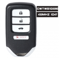 CWTWB1G0090 Smart Key Remote 4 Button 433MHz Fob for Honda Accord 2018 2019 2020 2021