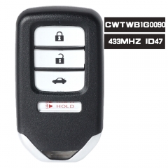 CWTWB1G0090 Smart Key Remote 4 botones 433MHz Fob para Honda Accord 2018 2019 2020 2021