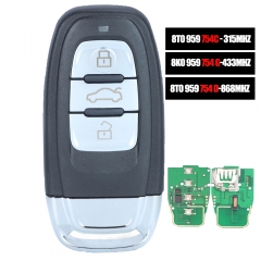 Cheap Smart Remote Key PCF7945A ID46 315MHz 8T0 959 754C FSK 433MHz 8K0 959 754 G 868MHz 8T0959754D for 2014 Audi Q5