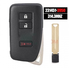 ID de la placa: 231451-3950, FCCID: HYQ14FLB Llave remota inteligente 4 botones Fob de 314,3 MHz para Lexus NX200t NX300h NX300 2020 2021