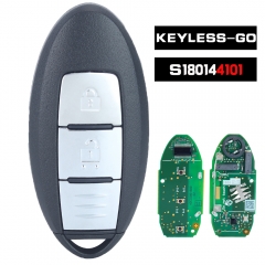 S180144101 Smart Keyless-Go FSK 315MHz 4A Chip Remote Control Car Key 2 Button Fob for Nissan X-trail 2014 2015 2016 2017