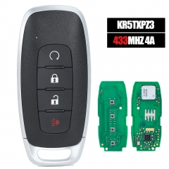 FCCID:KR5TXPZ3 / PN: 285E3-5MR3B 4 Button Smart Remote Key 433MHz 4A Fob for Nissan Pathfinder Ariya 2022-2023