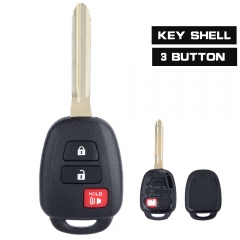 Remote Key Shell Fob 3 Button for Toyota Rav4 Prius C/V Scion Highlander