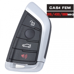 Llave remota inteligente modificada Fob 4 botones 315MHz YGOHUF5662, 433MHz YGOHUF5767, 868MHz YGOHUF5661 PCF7953 para BMW Serie F CAS4 + / FEM