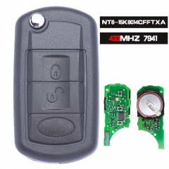 Replacement Remote key Fob 433MHz PCF7941 for Land Rover LR3 Range Rover Sport 2005-2009 FCC ID: NT8-15K6014CFFTXA