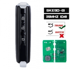 WAZSKE13D03 TAYB-67-5DYB llave remota inteligente 3 botones 315MHz para Mazda CX-5 CX-9 2019 2020 2021 2022