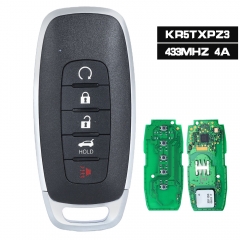 FCCID: KR5TXPZ3 / IC: 7812D-TXPZ3 4 Button Smart Remote Key 433MHz 4A Fob for Nissan Pathfinder Ariya 2022-2023