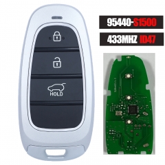 95440-S1500 Keyless Go Smart Remtoe Key 433MHz ID47 Chip 3 Button Fob for Hyundai Santa Fe 2022