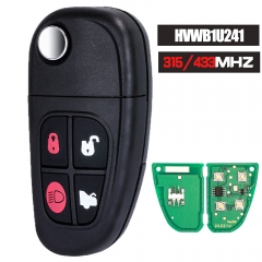 HVWB1U241 433MHz/315MHz Remote Control 4 Button for Jaguar XJ8 S-type X-Type