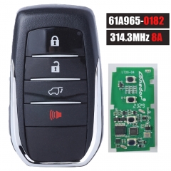 Board ID: 61A965-0182 Smart Remote Key for Toyota HILUX INNOVA FORTUNER SW4 Keyless Entry Fob 312/314.3MHz/433MHz 8A Chip FCC ID: BM1ET