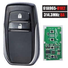61A965-0182 Smart Remote Key for Toyota HILUX INNOVA FORTUNER SW4 Fob 312/314MHz / 433MHz 8A Chip FCC ID: BM1ET Board ID: 0182