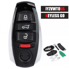 Aftermarket 4 botones Keyless Go Smart Remote Key 315MHz / 434MHZ Fob para VW Touareg FCC ID: IYZVWTOUA