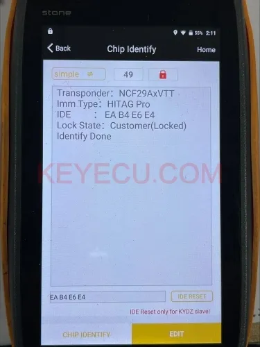 P/N: 13538852, YG0G20TB1 Smart Remote Key Fob 434MHz ID49 6 Button for Chevrolet Corvette C8 2020