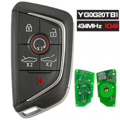 P/N: 13538852, YG0G20TB1 Smart Remote Key Fob 434MHz ID49 6 Button for Chevrolet Corvette C8 2020