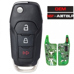 FCC ID: N5F-A08TBLP OEM/Aftermarket Flip Remote Control Car Key With 3 Buttons 315MHz / 434MHz for Ford F-150 F-250 2023 2024 Fob