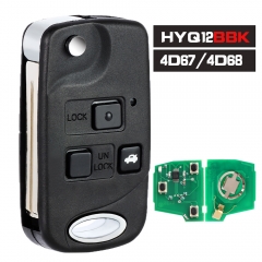 HYQ12BBK - Mando a distancia plegable de repuesto 4D67/4D68 para Lexus SC430 2002-2010