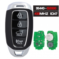 P/N: 95440-S2000 FCCID: TQ8-FOB-4F19 433MHz ID47 Smart Remtoe Key 4 Button for Hyundai Santa Fe 2019 2020