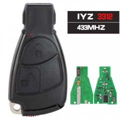 Smart Remote Key Fob 3 Button 433Mhz for Mercedes-Benz C E S Class - IYZ 3312
