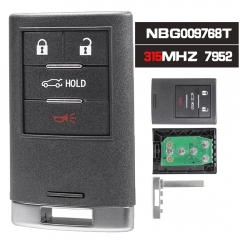 FCCid: NBG009768T Control remoto inteligente 4 botones 315MHz PCF7952 Chip Fob Entrada sin llave para Cadillac ATS XTS 2013 2014 2015