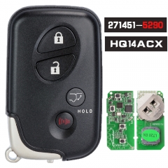 Board ID: 271451-5290 G N E Smart Remote Key Fob 4 Button 314MHz/ 315MHz/433MHz for Lexus RX350 RX450H FCCID: HYQ14ACX