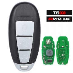 Model :TS008 3 Buttons Smart Key Card 433MHz PCF7952A ID46 for Suzuki Swift Kizashi 2010-2016, 37172-57L10