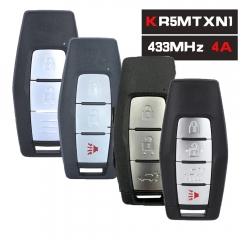 Mando a distancia inteligente para coche KR5MTXN1, 2/3/4 botones, 433MHz, 4A, Chip para Mitsubishi Outlander 2021 2022 2023