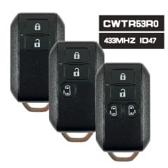 CWTR53R0 433MHZ FSK ID47 PCF7953X Chip 2/3/4 Buttons Smart Remote Control Car Key for Suzuki Ertiga Vitara Swift 2018 2019 2020