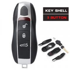 Smart Remote Key Shell 3 Button for Porsche Panamera Cayenne 2017 2018 2019 2020