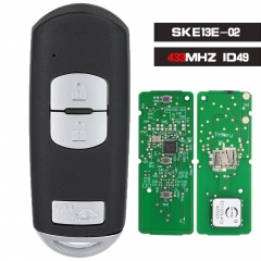 N º de Modelo. : SKE13E-02 Mando a distancia inteligente con chip ID49 de 433 Mhz para Mazda CX-3 CX-5 CX-7 2008+ (sistema Mitsubishi)