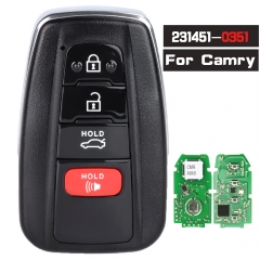 231451-0351 G 314.3MHz for Toyota Camry 2018 2019 2020 2021 Smart Keyless Remote Key Fob