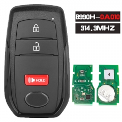 OEM Board P/N: 8990H-0A010, FCCID: HYQ14FBW 3 Button 312/314.3MHz Smart Remote Key Fob for Toyota Corolla Cross 2022