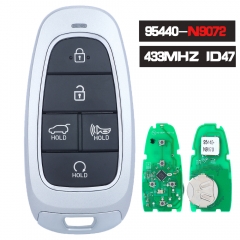 95440-N9072 Smart Remote Key 5 Buttons 433MHz ID47 Fob for Hyundai Tucson 2021 2022 2023