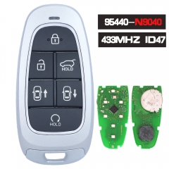 95440-N9040, TQ8-FOB-4F44 433MHz HITAG3 Chip 6 Button Keyless Entry Remote Fob Smart Key for Hyundai Tucson 2022