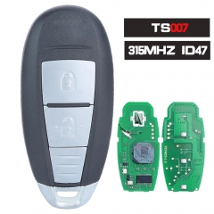 TS007 315MHz ID47 llave de coche remota inteligente 2 botones Fob para Suzuki Swift SX4